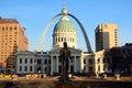 Old Courthouse and Gateway Arch in St Louis