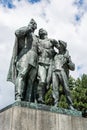 Statue of russian soldiers and the boy, Slavin - memorial monument in Bratislava, Slovakia