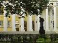 Statue of Fedor Dostoevsky in front of the building of Mariinskaya hospital.