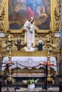 statue of sacred art in the interior of the Basilica of the martires, church of the santissimo sacramento, Lisbon.