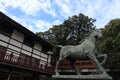 Statue of sacred horse in Suwa shrine, Nagasaki