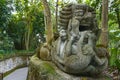 Statue in Sacred Monkey Forest, Ubud, Bali, Indonesia Royalty Free Stock Photo