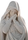 Statue of a sad woman isolated on white Royalty Free Stock Photo
