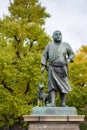 Statue of Saigo Takamoriand and his pet dog at Ueno Park in Tokyo