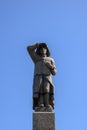 Statue Sailor On Lookout At Amsterdam The Netherlands 5-4-2020 Royalty Free Stock Photo