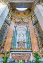 Statue of Saint Agnes in Flames by Ercole Ferrata in the Church of Sant`Agnese in Agone in Rome, Italy. Royalty Free Stock Photo