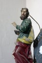 Statue of the Saint on the Altar of the Adoration of the Magi in the church Saint George in Durdic, Croatia