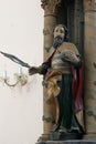 Statue of the Saint on the altar of Saint Barbara in the church of Saint George in Durdic, Croatia