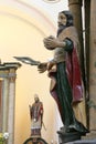 Statue of the Saint on the altar of Saint Barbara in the church of Saint George in Durdic, Croatia