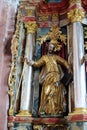 Statue of saint on the altar in Church of Our Lady of snow in Kamensko, Croatia Royalty Free Stock Photo