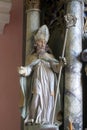 Statue of Saint at the altar in the Church of Saint Martin in Pisarovinska Jamnica, Croatia