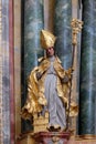 Statue of Saint, Altar in Collegiate church in Salzburg Royalty Free Stock Photo