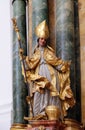 Statue of Saint, Altar in Collegiate church in Salzburg Royalty Free Stock Photo