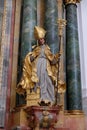 Statue of Saint, Altar in Collegiate church in Salzburg Royalty Free Stock Photo