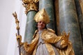 Statue of Saint, Altar in Collegiate church in Salzburg Royalty Free Stock Photo