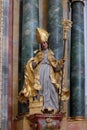 Statue of Saint, Altar in Collegiate church in Salzburg Royalty Free Stock Photo