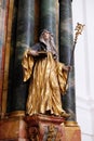 Statue of Saint, Altar in Collegiate church in Salzburg Royalty Free Stock Photo