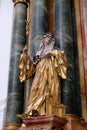 Statue of Saint, Altar in Collegiate church in Salzburg Royalty Free Stock Photo