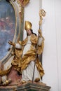 Statue of Saint, Altar in Collegiate church in Salzburg Royalty Free Stock Photo