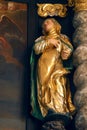 Statue of Saint, altar of Saint Francis Borgia in the Church of Saint Catherine of Alexandria in Zagreb