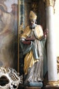 Statue of Saint on the altar of the Holy Three Kings in the Church of St Mary Magdalene in Cazma, Croatia