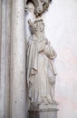 Statue of Saint on the altar of the Saint Mary Magdalene in Cistercian Abbey of Bronbach in Reicholzheim, Germany
