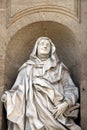 Statue of Saint Anne, baroque, marble, mantle Royalty Free Stock Photo