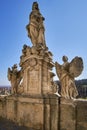 Town Kutna Hora, statue saint Anne, Unesco. Holy Virgin Great Virgin Anne blessed. Royalty Free Stock Photo