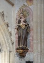 Statue of Saint Anthony of Padua, Interior Piarist Church, Krems on the Danube, Austria Royalty Free Stock Photo