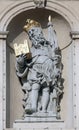 Statue of Saint on baroque Jesuits church in Vienna