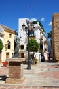 Statue in Church Square, Marbella, Spain.