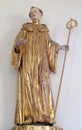 Statue of Saint in chapel Amorsbrunn in Amorbach, Germany