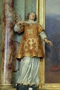 Statue of Saint in the Church of Saint Francis Xavier in Vugrovec, Croatia