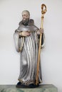 Statue of Saint in the Church of Saint Bartholomew in Leutershausen, Germany