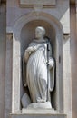 Statue of saint, church of Saint John the Evangelist. Parma. Italy