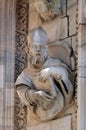 Statue of Saint on the facade of the Milan Cathedral, Duomo di Santa Maria Nascente, Milan, Italy Royalty Free Stock Photo