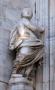 Statue of Saint on the facade of the Milan Cathedral, Duomo di Santa Maria Nascente, Milan, Italy Royalty Free Stock Photo