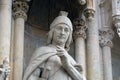 Statue of Saint Florian on the portal of the Zagreb cathedral