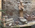 Statue of Saint Francis in the Basilica of Saint Stephen in Bologna, Italy.