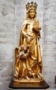 Statue of the Saint Gudula in Brussels Royalty Free Stock Photo