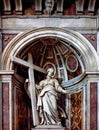 Statue of Saint Helena sancta helena inside the st peters church basilica in the vatican, rome, Royalty Free Stock Photo