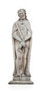 Statue of the saint is isolated on a white background Royalty Free Stock Photo