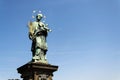 Saint John of Nepomuk statue, Charles Bridge, Prague, Czech Republic Royalty Free Stock Photo