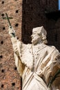 Saint John of Nepomuk Statue - Castello Sforzesco Milan Italy Royalty Free Stock Photo