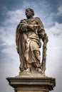 Statue of Saint Jude Thaddeus, Charles Bridge, Prague, Czech Republic. Royalty Free Stock Photo