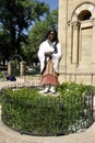 Statue of Saint Kateri Tekakwitha outside Saint Francis Cathedral, 1869. Cathedral Pl, Santa Fe.