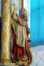 Statue of the Saint on the main altar in the church of the Holy Trinity in Radoboj, Croatia