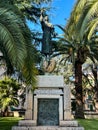 Statue of Saint. Maximilian Maria Kolbe next to the Basilica of Our Lady of the Rosary in Pompeii, Italy