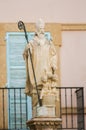 Statue of Saint Nicholas at the Cathedral of Monaco Royalty Free Stock Photo