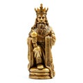 Statue of Saint Nicholas isolated on white background Royalty Free Stock Photo